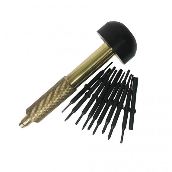 Deluxe Brass-Handled Screwdriver Set